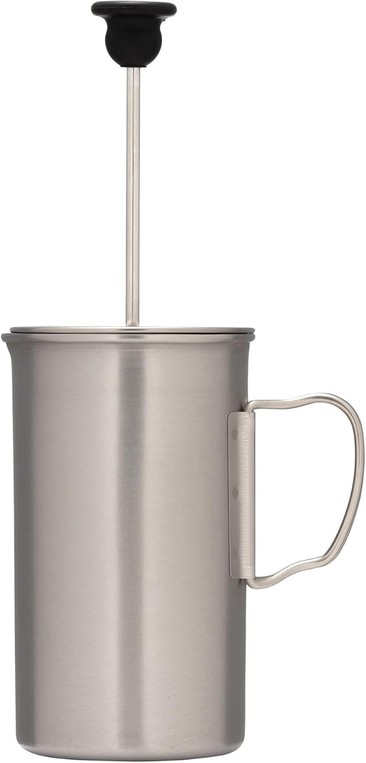 Snow Peak Titanium French Press - Ultralight Coffee Maker for Camping, Backpacking & Hiking - Camping Cookware Essential for Coffee Anywhere
