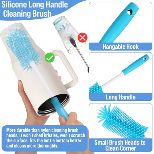 XANGNIER Water Bottle Cleaner Brush Kit for Hydrojug 32oz/40oz - 5 Pieces