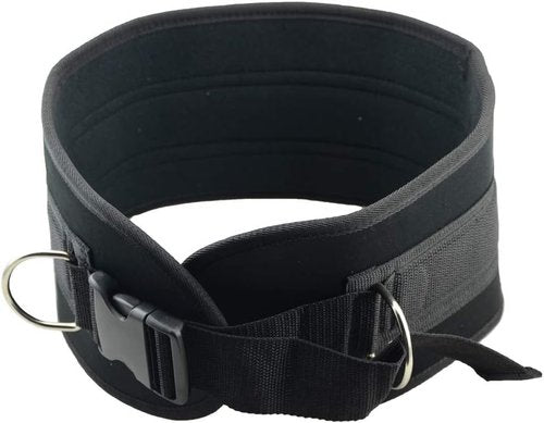 HemeraPhit Pull-up Belt Weighted Dip Belt with Chain Double D-ring Weightlifting Back Support Strap Home Gym Equipment Waist Belt