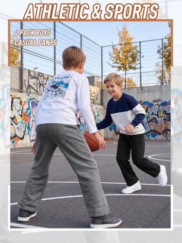 Boys Baggy Sweatpants 15-16 Years Wide Leg Kids Pants Black Grey Dark Grey Light Grey