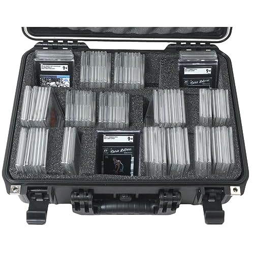 Case Club 207 Graded Card Slab Carrying Case- Slotted Storage Fits PSA/BGS/FGS/ & More Graded Slabs- Sports/Trading Collector Box for MTG/Baseball- Travel Holder for Slabs/Sleeves/Loose Cards