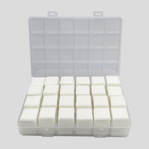 MIDUG 2400 Count 1 Inch Square Gun Cleaning Patches Pad in Clear Storage Box Lint Free Gun Cloth for .20 Cal .22 Rifle Maintenance Kit