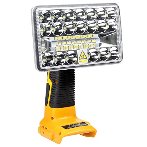 Hiesuan 5-Inch 20V Dewalt Battery Work Light with USB, Portable Floodlight & Spotlight