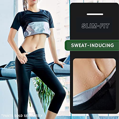 Nano Hertz Sauna Sweat Suit Shapewear Top - Medium Women Workout Body Shaper