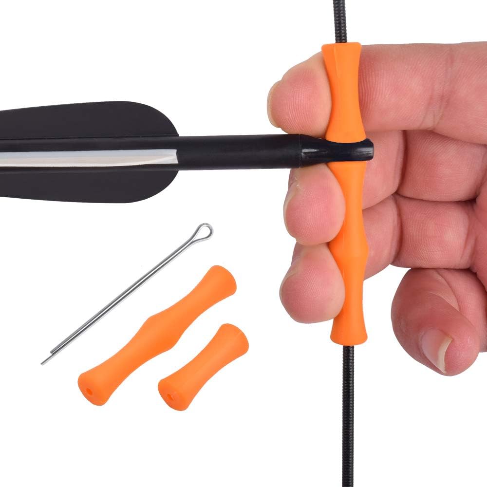 YLS Archery Bowstring Finger Savers Finger Guards Shooting Practice Finger Protector Easy Install with Pin
