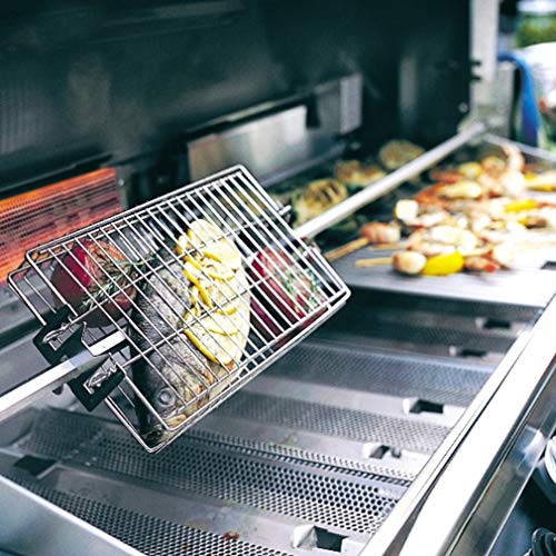 Onlyfire Chrome Plated Steel Flat Rotisserie Basket for Most Grills - Variation of This Listing
