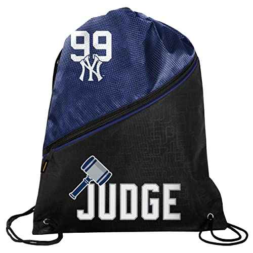 FOCO - New York Yankees High End Diagonal Drawstring Backpack Gym Bag - Aaron Judge #99