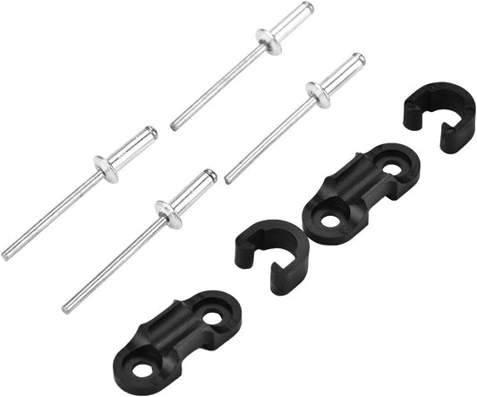 Aluminum Alloy Bike Cable Clip, Durable Design, Black, Motorcycle Cable Clips, Lightweight, 2.5 x 0.98 inches, for Bikes, Motorcycles, and Outdoor Adventures