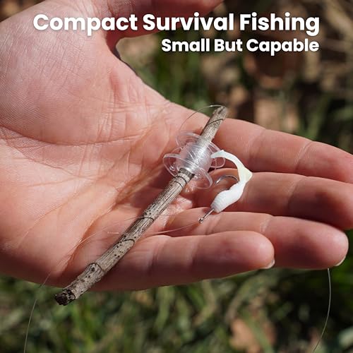 TinTackle Pro ? Compact Survival Fishing Kit with Mini Finger Reel | Ultralight Emergency Fishing Gear for Camping, Hiking & Outdoor Survival
