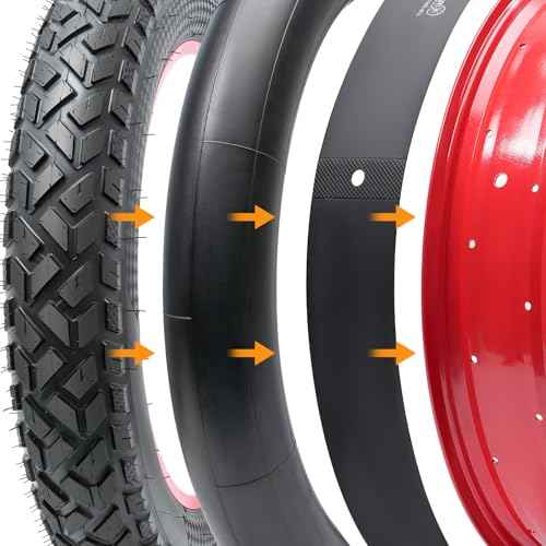 YUNSCM 2-Pcs 20 x 4 Bike Rim Strips PVC Rim Tape Tire Liners Compatible with 20x4.0 E-Bike Electric Bike Mountian Bicycle Fat Tires