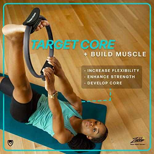 URBNFit Pilates Ring - 12" Magic Circle w/Dual Grip, Foam Pads for Inner Thigh Workout, Toning, Fitness & Pelvic Floor Exercise - Yoga Rings w/Bonus Exercise Guide