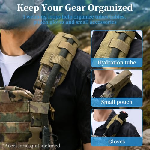Shoulder Strap Pad for Backpack & Sling Bags - Khaki 2 Pack