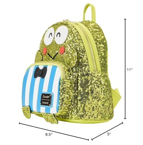 Loungefly Sanrio Sequin Keroppi Green Mini Backpack