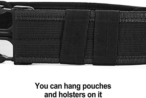 AGPTEK Police Security Tactical Combat Gear Utility Nylon Belt (Black)