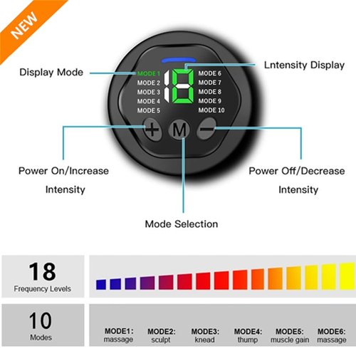 Mtoner Abs Stimulator Muscle Training Fitness Workout Equipment Ab Core Toner Belt for Abdominal/Arm/Leg Full Set Fit 23''-60'' man and woman