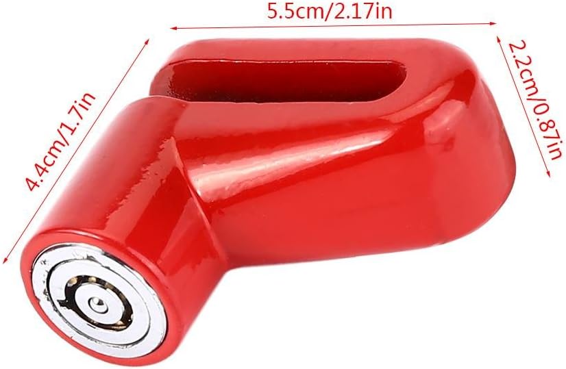 Tbest Disc Brake Lock Mini Anti-Theft Wheel Security Lock with Plastic Frame & Keys for Mountain Road MTB Bike Cycling Rotor Disc Brake Wheel Lock 3 Colors