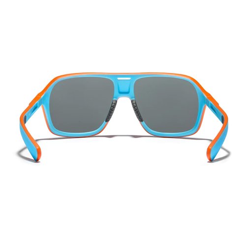 ROKA Torino Sports Performance Non-Polarized Sunglasses for Men and Women - Sky Blue/Orange Frame - Dark Artic Mirror Lens
