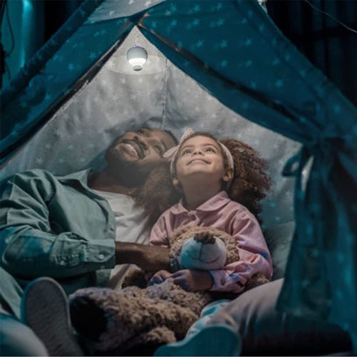 HEIVMIR USB Fan Light Rechargeable Outdoor Camping Light Portable Hanging Emergency Tent Fan Light