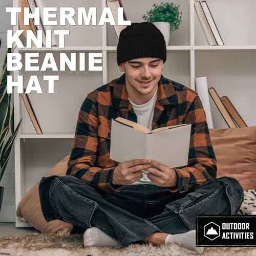 FZ FANTASTIC ZONE Winter Beanie Hats for Men Warm Knit Snow Ski Hat Skull Cap with Thick Fleece Lined Mens Gifts