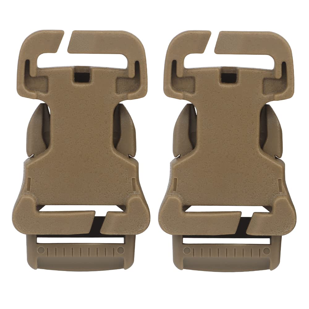 2pcs 2.5CM QASM Quick Attach Surface Mount Buckle Tactical Mil-spec MOLLE PALS Webbing Hunting Vest Modular Attachment Point