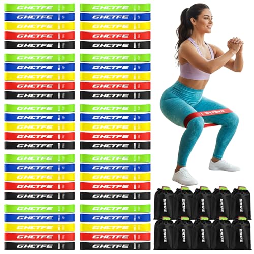 Multicolor Resistance Bands Bulk Pack for Gym, Yoga & Rehab - 50PCS