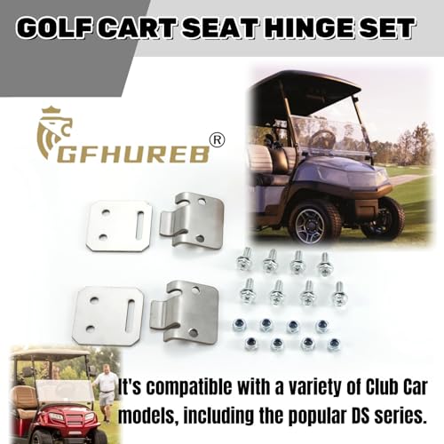 Golf Cart Seat Hinge Set for Club Car DS Electric and Gas Models