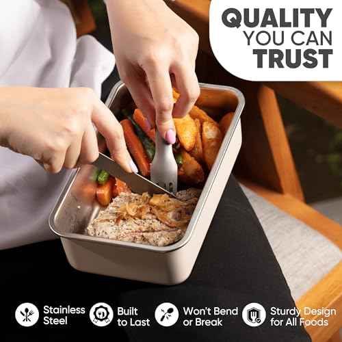 Felix - Compact Portable stainless steel Cutlery set with case | Pocket Utensil set | Travel Utensils with case | Camping| Utensils set for Lunch box| Utility cutlery set | Portable Silverware