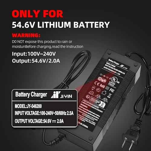 UL Certified 54.6V 2A Fast Electric Bike Charger for 48V Ebike Battery - Compatible with Lectric XP 2.0/3.0, Ecotric City/Beach, Evercross H5/H7