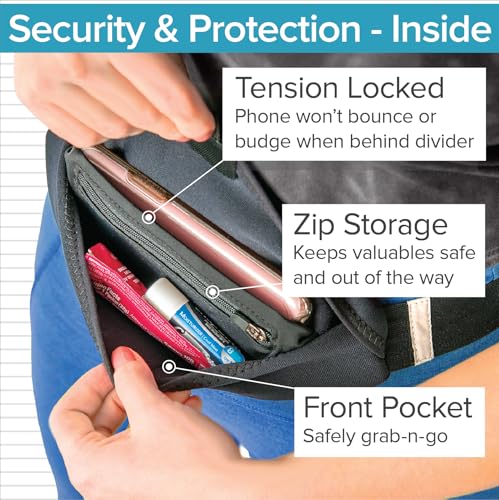 Slim Running Belt for Large Phones Sweatproof No Bounce Adjustable Waistband