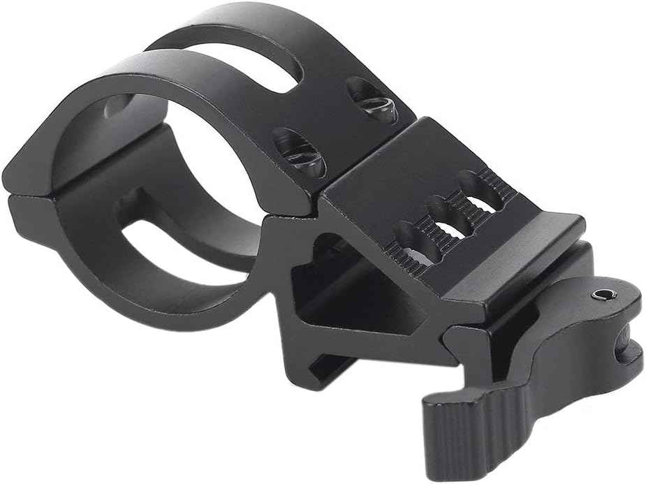 ALONEFIRE Tactical LED Flashlight Mount for Picatinny Rail - Offset Weapon Light for Hunting & Shooting