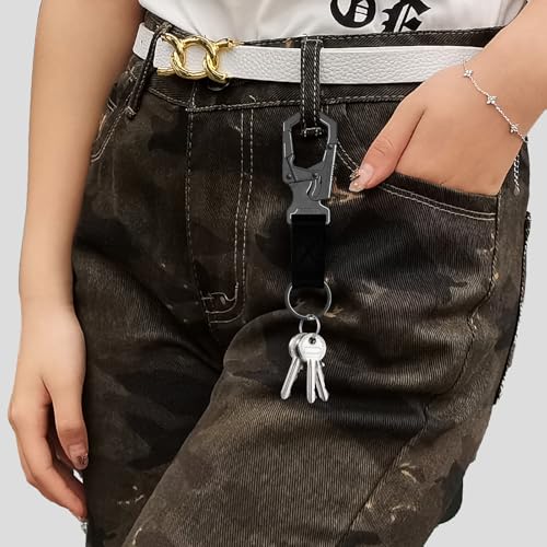 Ahiller Carabiner Clip Double-Lock Design,3¡±Keyring Zinc Alloy Car Keychain Camping Cycling Backpack Accessories