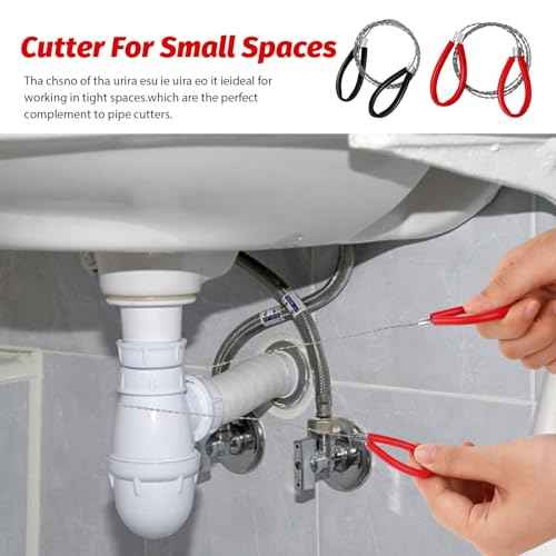 Stainless Steel Cable Saw, 4 PCS Mini Camping Saws Emergency Hand Pocket Survival String Rope Wire Saws Metal PVC Cable Cutting Saw for Home Hiking Hunting Camping, 27.56 Inch
