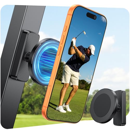 Magnetic Golf Cart Phone Holder with 360° Rotation for MagSafe iPhone 12-17