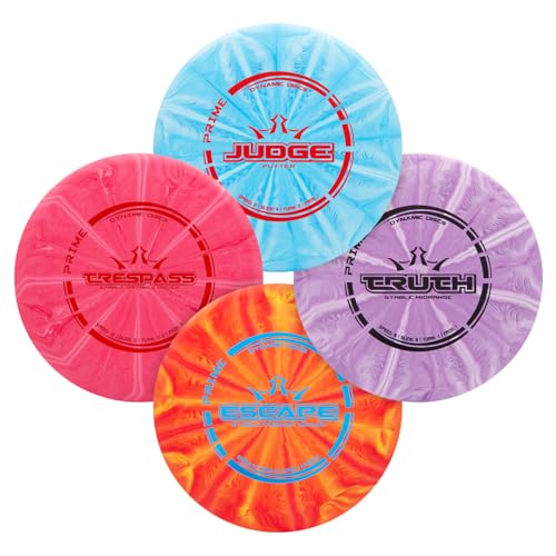 Disc Golf Starter Set 4 Pack - Judge, Truth, Escape & Trespass Discs - Prime Burst Plastic