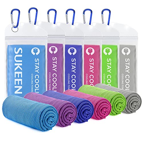 Cooling Towel for Sports & Outdoor Activities - Blue/Purple/Dark Blue/Pink/Green/Grey 40x12 Inches