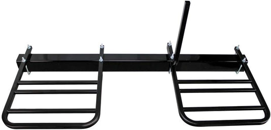Quick Products QPRBM2R RV Bumper-Mounted 2-Bike Rack with Adjustable Width and Stabilizer Post