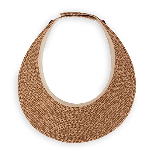 Women's Sedona Sun Visor Hat - Wide Brim, Packable, Adjustable - Medium / Camel