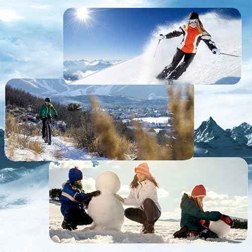 Ski-Gloves for Men Women, Winter Warm Mittens Water-Repellent Windproof for Cold Weather, Snowboarding, Driving