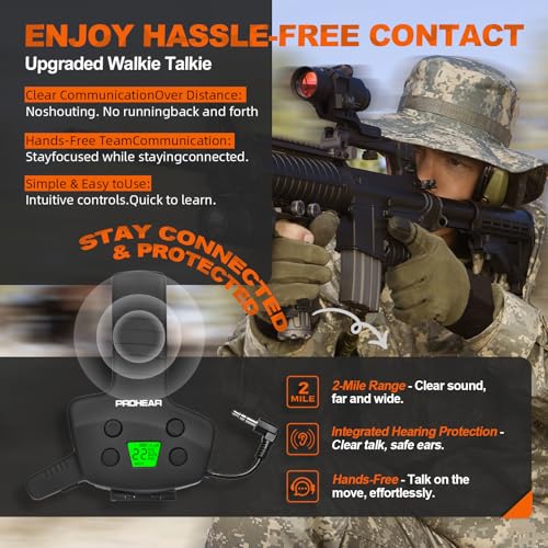 Bluetooth Walkie Talkie Module for Shooting Earmuffs - 3-Mile GMRS Range