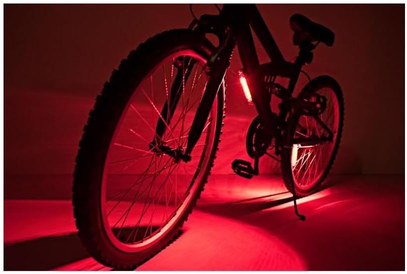 GoBrightz LED Bike Frame Light - Night Riding Underglow Light Bar with 4 Modes - Cool Bicycle Lights for Kids & Adults