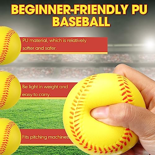 Yellow Foam Baseballs 36 Pack Soft Training Balls for Kids & Practice