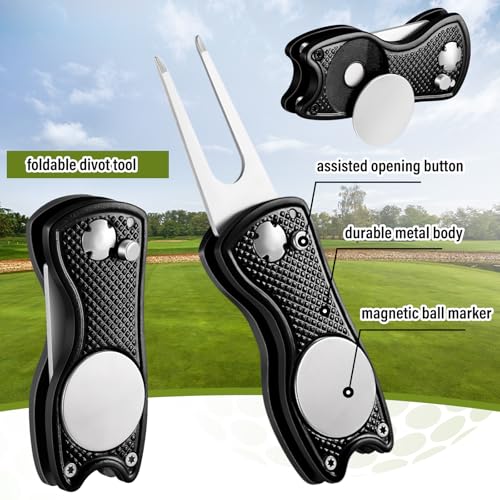 Liliful 12 Pcs Gray Golf Accessories Kit for Women and Men - Classic Style, Complete Golf Gear Set