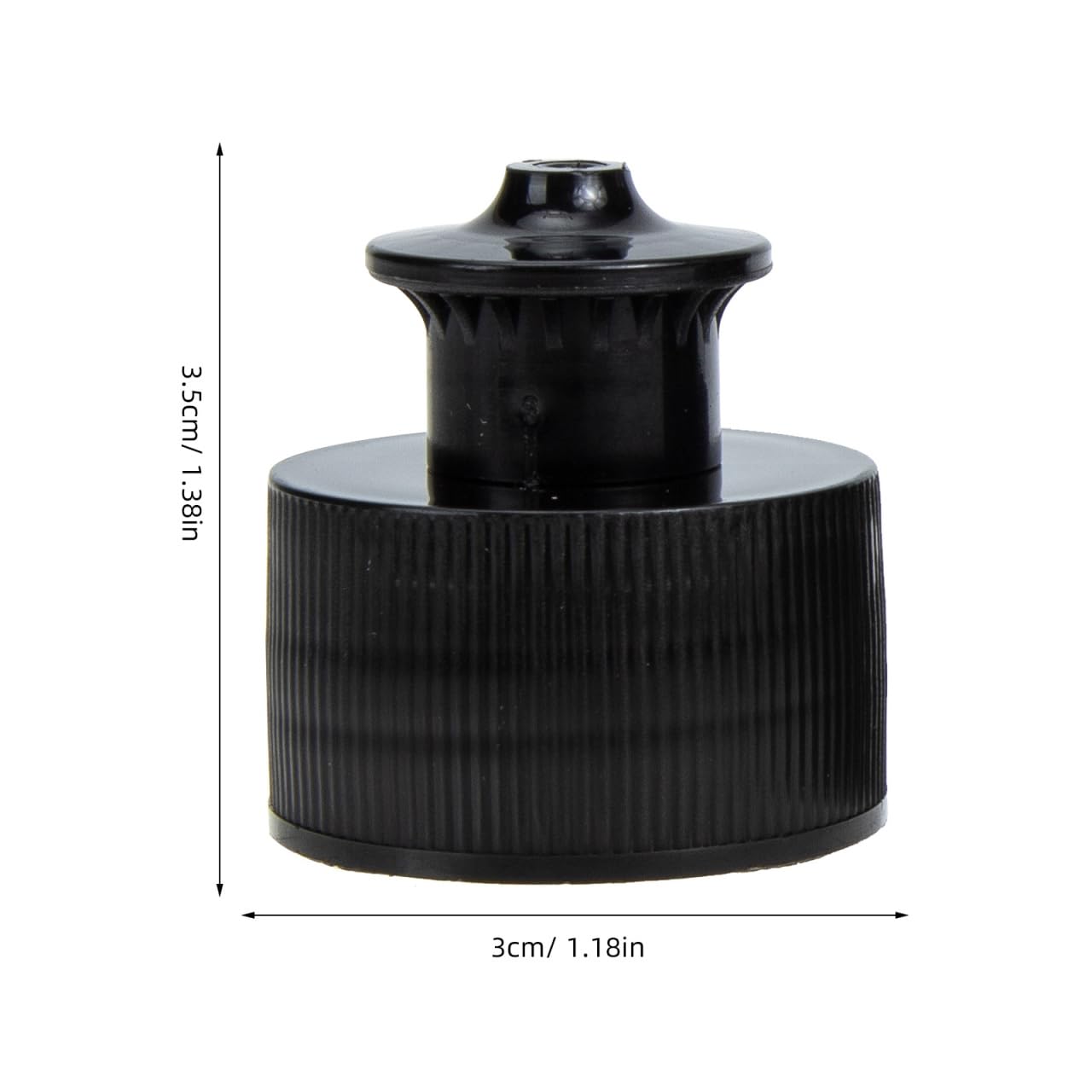 Amosfun 20pcs Push Pull Caps for 28 mm Plastic Water Bottles - Sports Water Bottle Lid Replacements Leak-Proof and Easy to Use Black