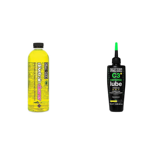 Muc-Off Drivetrain Cleaner and Ceramic Dry Chain Lube Bike Cleaning Kit