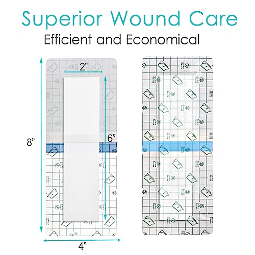 Waterproof Surgical Wound Cover Set - 14 Pack 4x8 Inch Post-Op Bandages for Knee & Hip Surgery Recovery