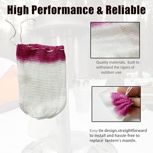 Propane Lantern Mantles, 10 Pack, String Tie for Outdoor Camping Lanterns, Easy Install