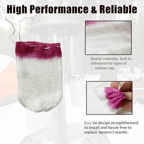 20-Pack Propane Lantern Mantles- U-Shape Design for Propane Lamps-String Tie for Outdoor Camping Lanterns