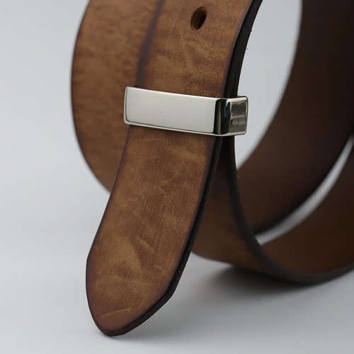 TANJUN 2pcs Belt Loop Keepers 28mm-30mm Metal Belt Loops Anti-Slip Frosted Black Men's Belt Buckle Accessories (Gold)
