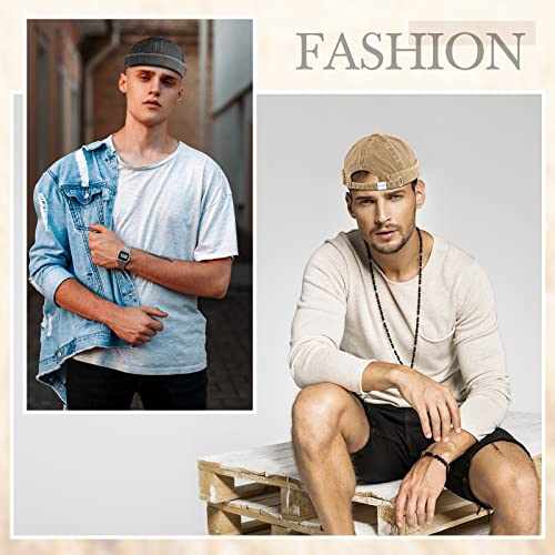 Mens Brimless Satinior Retro Docker Cap - Medium Multicolor