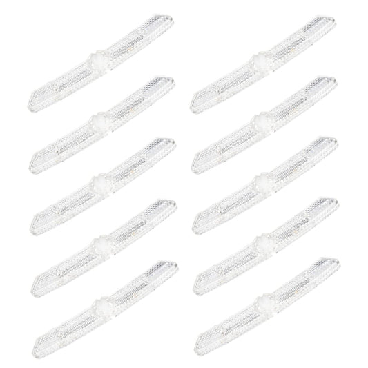 Kisangel 10pcs Bike Wheel Reflectors Night Safety Plastic Bicycle Reflectors White Bike Tire Decor for Night Riding Accessories